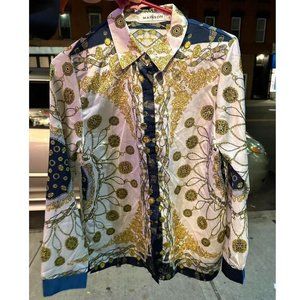 Jewelry pattern satin shirt